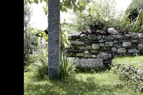 garden stone wall