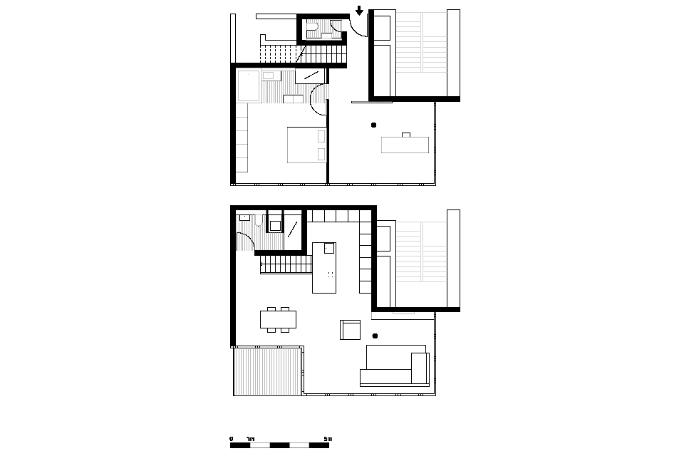 plan of the two floors